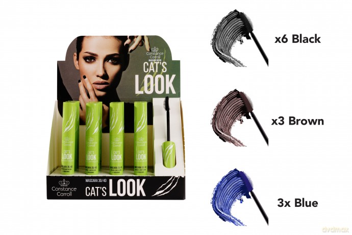 CONSTANCE CARROLL Zestaw Mascara 12xCat`s 6xBlack+3xBlue+3xBrown