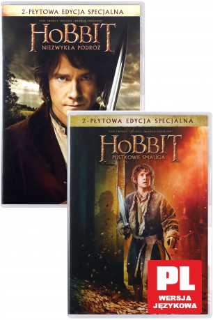 Hobbit: Niezwykła podróż + Pustkowie Smauga Pakiet [4DVD]