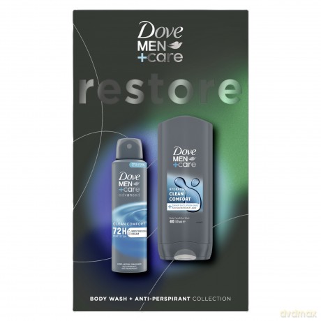 DOVE Men Care Zestaw prezentowy męski deo spray + żel do mycia ciała i włosów