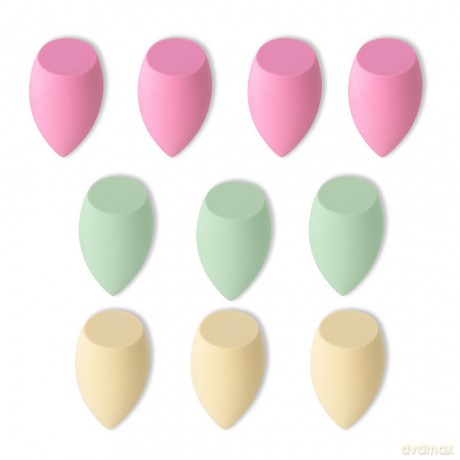 ECARLA ZESTAW GB11 Gąbki do makijażu PASTEL MINT - 10szt