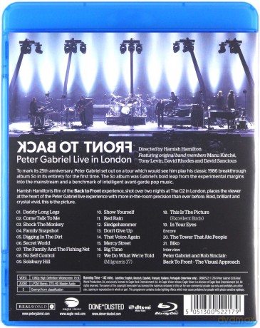 Peter Gabriel: Back To Front - Live In London [Blu-Ray]