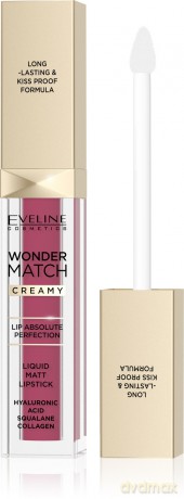 EVELINE Matowa Pomadka w płynie Wonder Match Creamy nr 10 - Berry Rose 6.8 ml