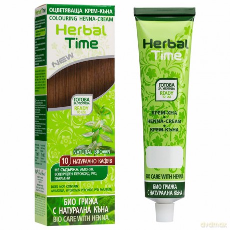 HERBAL TIME Henna do włosów naturalna 10 Naturalny Brąz