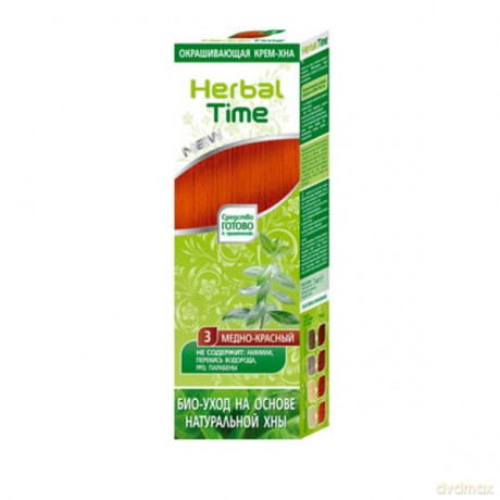 HERBAL TIME Henna do włosów naturalna 3 Miodowa Czerwień