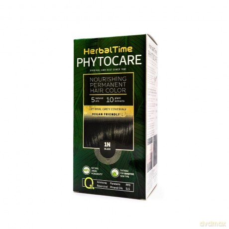 HERBAL TIME Phytocare Farba do włosów naturalna 1N BLACK