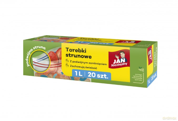 JAN NIEZBĘDNY Torebki strunowe (podwójne zamknięcie) 1L - 20 sztuk