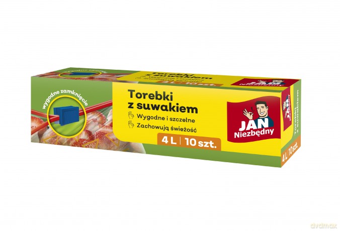 JAN NIEZBĘDNY Torebki z suwakiem 4L - 10 sztuk
