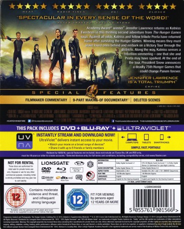 The Hunger Games: Catching Fire (Limited Edition (steelbook) [Blu-Ray]+[DVD]