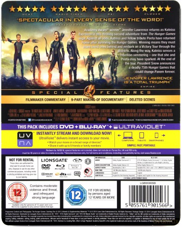 The Hunger Games: Catching Fire (Limited Edition (steelbook) [Blu-Ray]+[DVD]