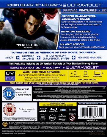 Man of Steel (Człowiek Ze Stali) (Limited Edition Stellbook) [Blu-ray 3D]+[Blu-Ray]