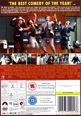 Anchorman 2: The Legend Continues (Legenda Telewizji 2: Kontynuacja) [DVD]