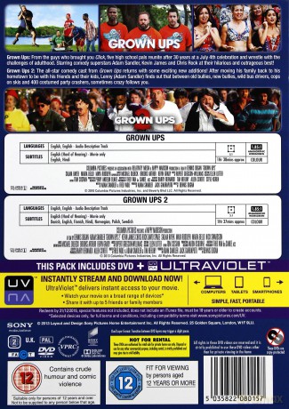Grown Ups / Grown Ups 2 (Duże Dzieci / Jeszcze większe dzieci) [2DVD]