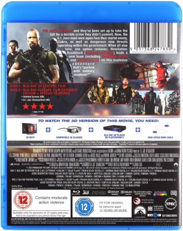 G.I. Joe: Retaliation (G.I. Joe: Odwet) [Blu-Ray 3D]+[Blu-Ray]