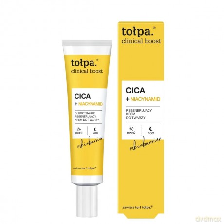 TOŁPA Clinical Boost Cica+ Niacynamid Długotrwale regenerujący krem do twarzy 40 ml