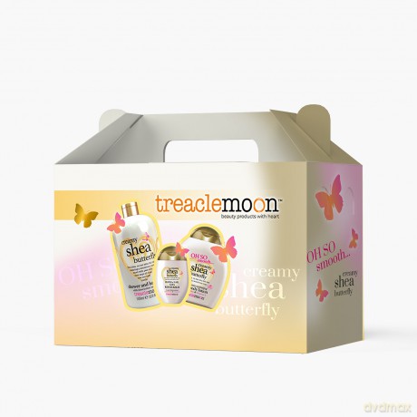 TREACLEMOON Zestaw Butter Shea - żel 500 ml, balsam 250 ml, krem do rąk 75 ml