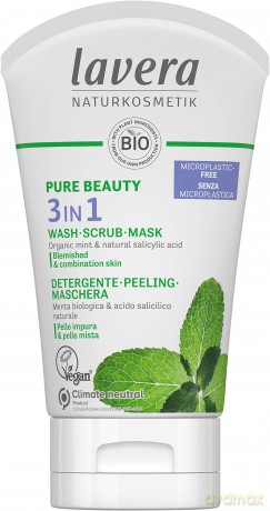 Lavera Cleansing emulsion, peeling and mask 3v1 (Wash, Scrub, Mask) 125 ml dla kobiety