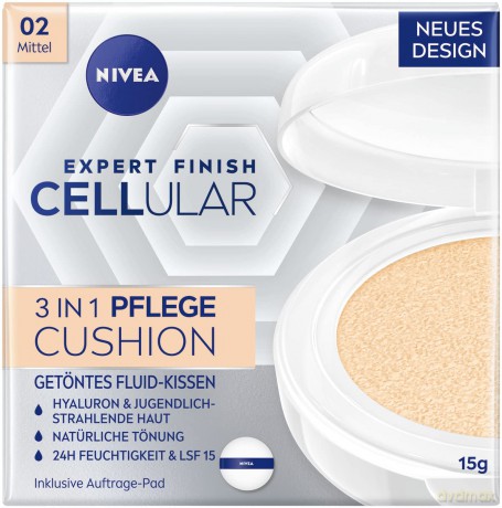 Nivea Caring toning cream in a sponge 3 in 1 Hyaluron Cellular Filler 15 g - Shade: 02 Medium dla kobiety