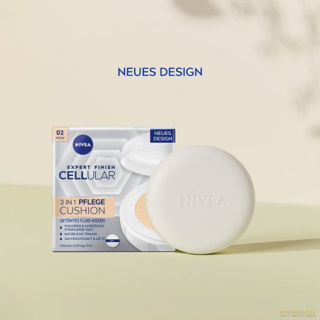 Nivea Caring toning cream in a sponge 3 in 1 Hyaluron Cellular Filler 15 g - Shade: 02 Medium dla kobiety