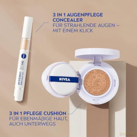 Nivea Caring toning cream in a sponge 3 in 1 Hyaluron Cellular Filler 15 g - Shade: 03 Dark dla kobiety