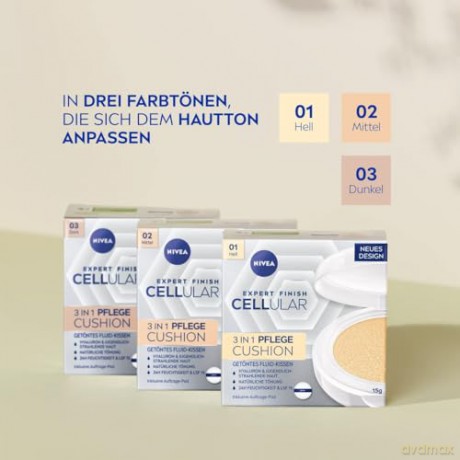 Nivea Caring toning cream in a sponge 3 in 1 Hyaluron Cellular Filler 15 g - Shade: 03 Dark dla kobiety