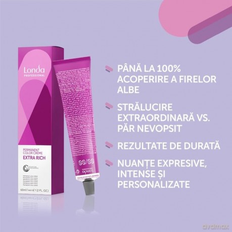 Londa Professional Permanent Color Extra Rich Creme 60 ml - Shade: 12/1 Special Blond Ash dla kobiety