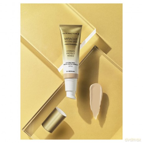 Max Factor Miracle Touch Second Skin SPF 20 (Hybrid Foundation) 30 ml - Shade: 07 Neutral Medium dla kobiety