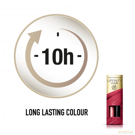 Max Factor Long-lasting lipstick with Lipfinity 2.3 + 1.9 g - Shade: 335 Just In Love dla kobiety