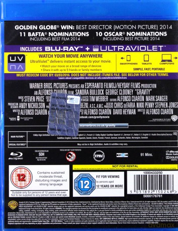 Gravity (Grawitacja) [Blu-Ray]