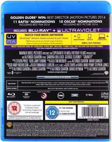 Gravity (Grawitacja) [Blu-Ray]