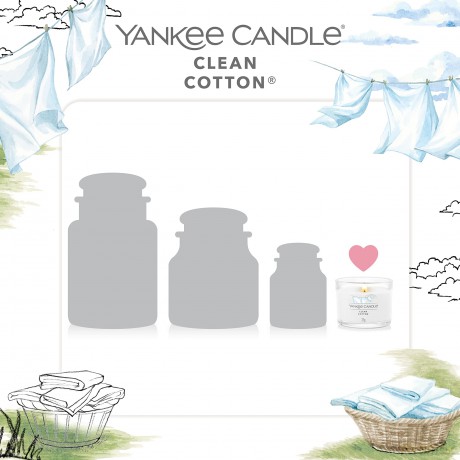 Yankee Candle Set of votive candles in glass Clean Cotton 3 x 37 g unisex