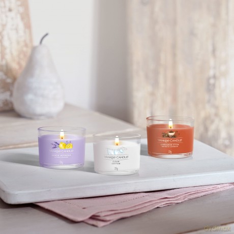 Yankee Candle Set of votive candles in glass Clean Cotton 3 x 37 g unisex