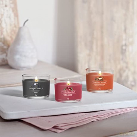 Yankee Candle Set of votive candles in Black Cherry glass 3 x 37 g unisex