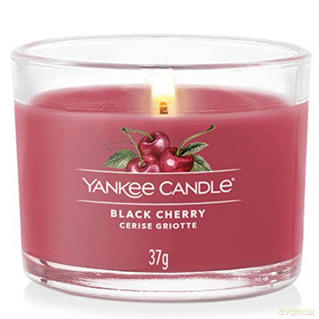 Yankee Candle Set of votive candles in Black Cherry glass 3 x 37 g unisex