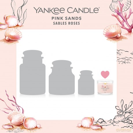 Yankee Candle Set of votive candles in Pink Sands glass 3 x 37 g unisex