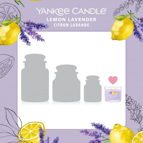 Yankee Candle Set of votive candles in glass Lemon Lavender 3 x 37 g unisex