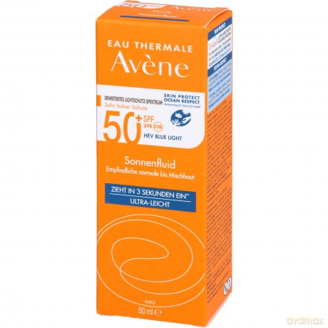 Avene Protective fluid for sensitive, normal to combination skin SPF 50+ (Fragrance-Free Fluid) 50 ml dla kobiety