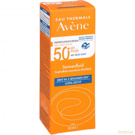 Avene Protective fluid for sensitive, normal to combination skin SPF 50+ (Fragrance-Free Fluid) 50 ml dla kobiety
