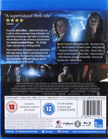 The Mortal Instruments: City of Bones [Blu-Ray]