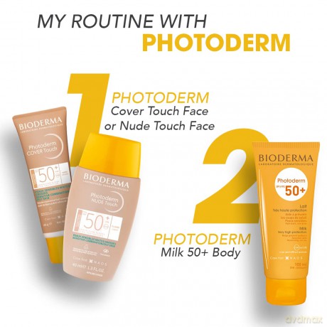 Bioderma Tinted protective fluid with the effect of natural makeup SPF 50 Photoderm Nude Touch Mineral 40 ml - Shade: Light dla kobiety
