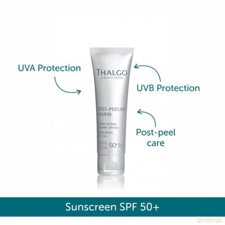Thalgo Ochranný krém po aplikaci peelingu SPF 50+ (Post-Peeling Sunscreen) 50 ml dla kobiety