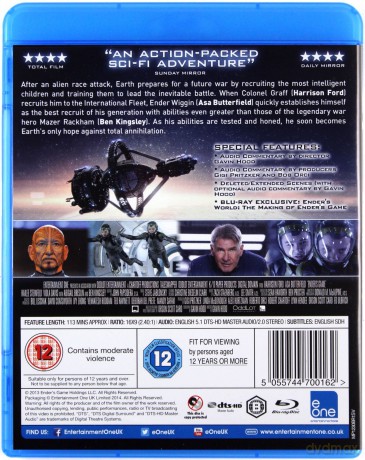 Ender's Game (Gra Endera) [Blu-Ray]