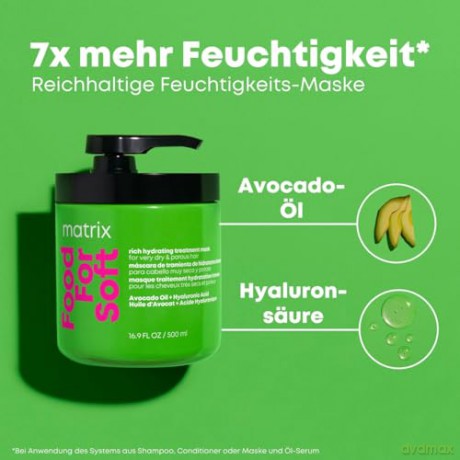 Matrix Food For Soft Hydra Hair Mask (Rich Hydra ting Treatment Mask) - Volume: 500 ml dla kobiety