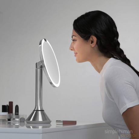 Simplehuman Mirror with touch control of light intensity Dual Light white dla kobiety