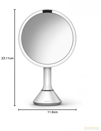 Simplehuman Mirror with touch control of light intensity Dual Light white dla kobiety
