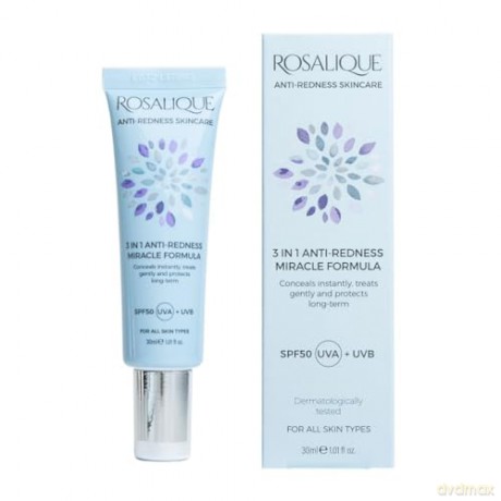 ROSALIQUE Cream against skin redness 3 in 1 Anti-Redness Miracle Formula SPF 50 30 ml dla kobiety