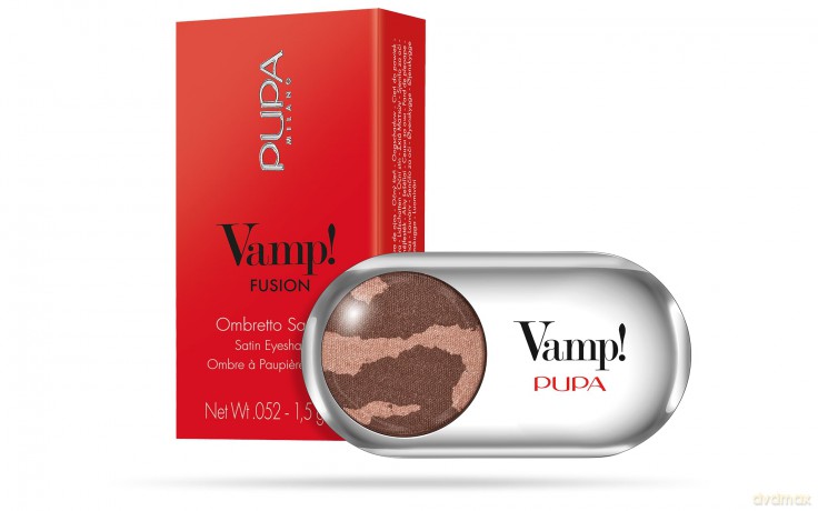 PUPA Milano Highly pigmented eyeshadows Vamp! (Compact Eyeshadow) 1.5 g - Shade: 408 Brown On Fire - Fusion dla kobiety