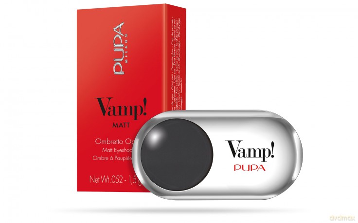 PUPA Milano Highly pigmented eyeshadows Vamp! (Compact Eyeshadow) 1.5 g - Shade: 300 Blackout - Matt dla kobiety