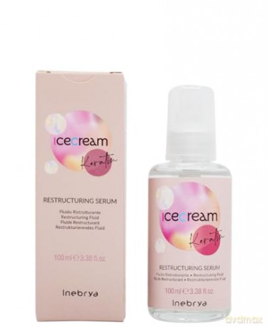 Inebrya Reconstructive serum for damaged hair Ice Cream Keratin (Restructuring Serum) 100 ml dla kobiety