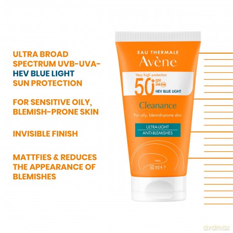 Avene Mattifying sun protection for normal to oily skin SPF 50+ Clean ance 50 ml dla kobiety
