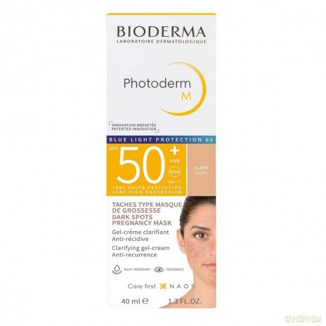 Bioderma Protective toning gel cream SPF 50+ Photoderm M (Cream) 40 ml - Shade: Light dla kobiety